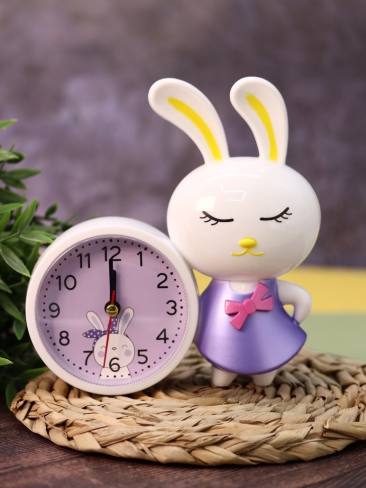 Часы-будильник "bunny buzz", purple