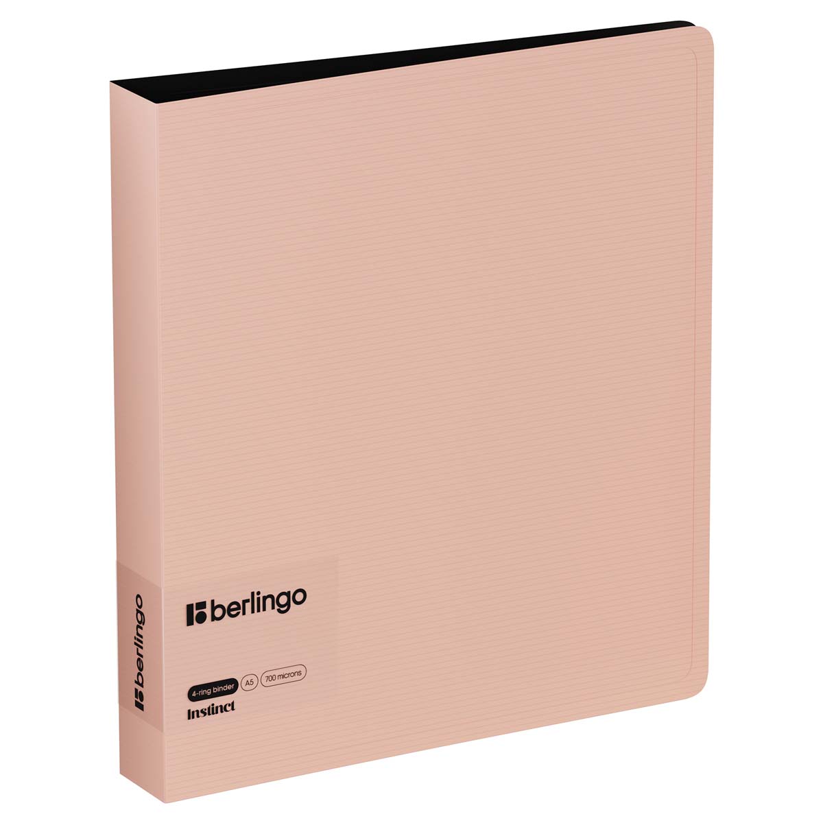 Папка пласт. с 4-я кольцами а5 3,5см 700мкм berlingo "instinct" фламинго