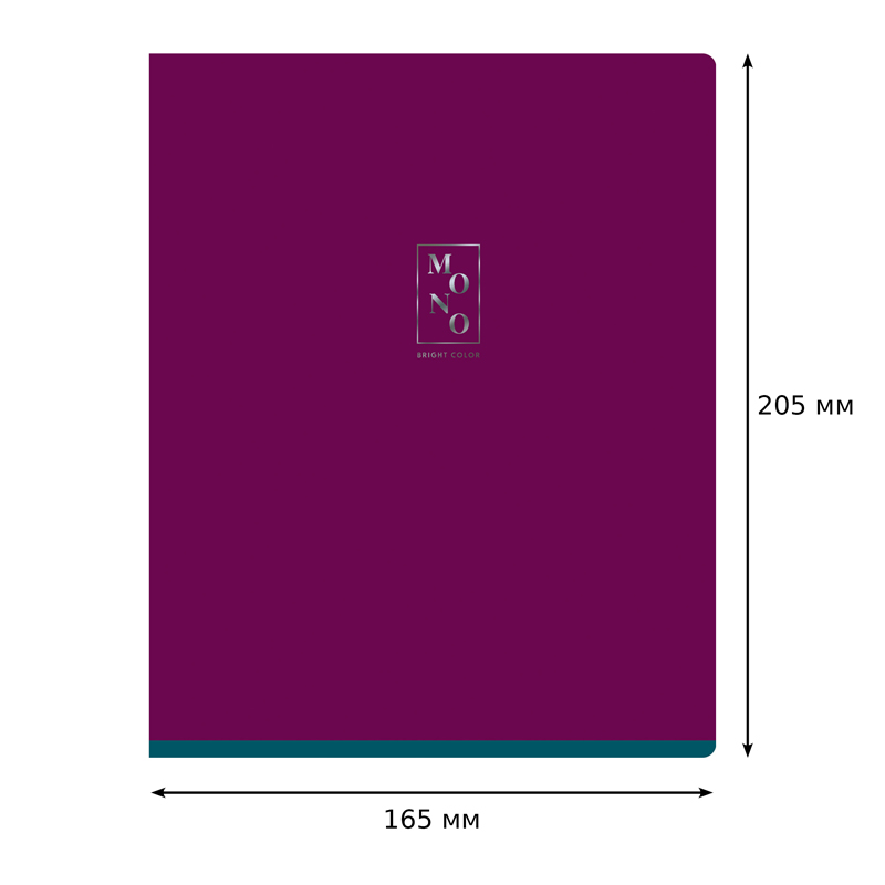 Тетрадь 96л. кл. "monocolor. bright color" (bg) б/б,тиснен.фольгой,асс-т