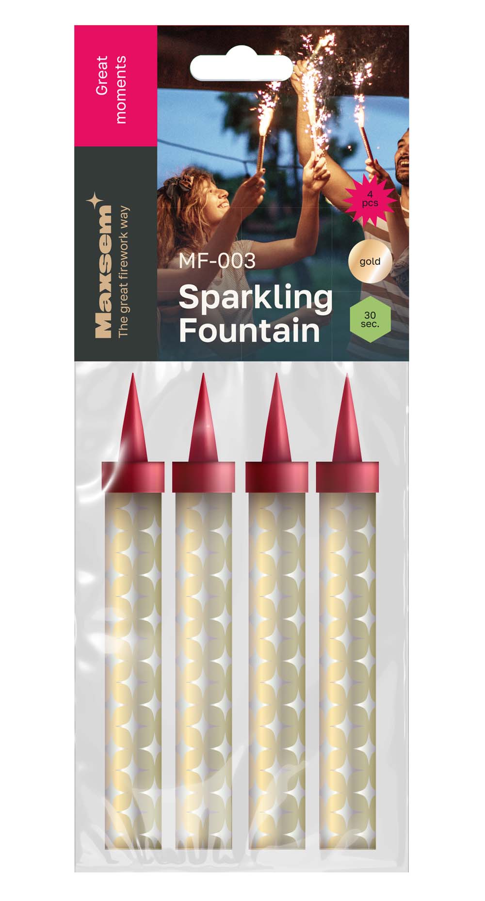 набор свечей для торта 4шт. 10см "фонтан" золотые искры (30сек.) Набор свечей для торта 4шт. 10см "фонтан" золотые искры (30сек.)