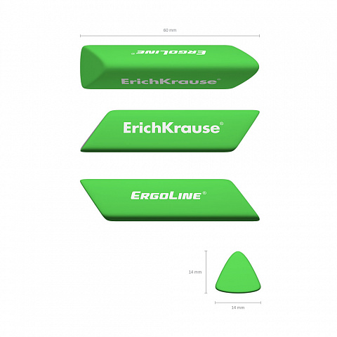 Ластик erich krause "ergoline prism" 15х60х15мм