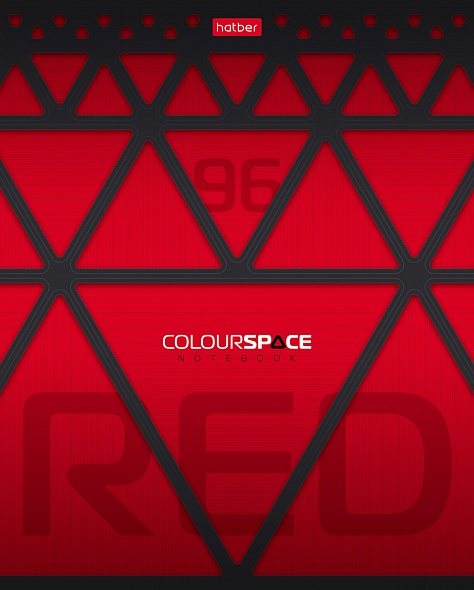 Тетрадь 96 л. кл. "colourspace" ("hatber") б/б,выб. лак,асс-т