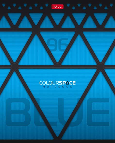 Тетрадь 96 л. кл. "colourspace" ("hatber") б/б,выб. лак,асс-т