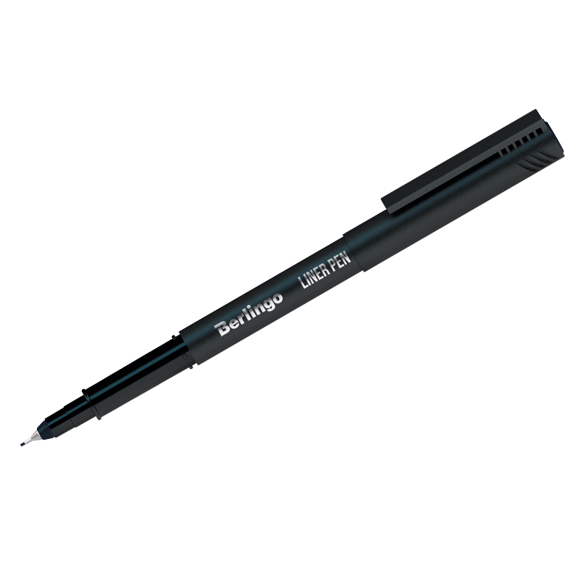 Линер berlingo "liner pen" 0,4мм чёрный разовый