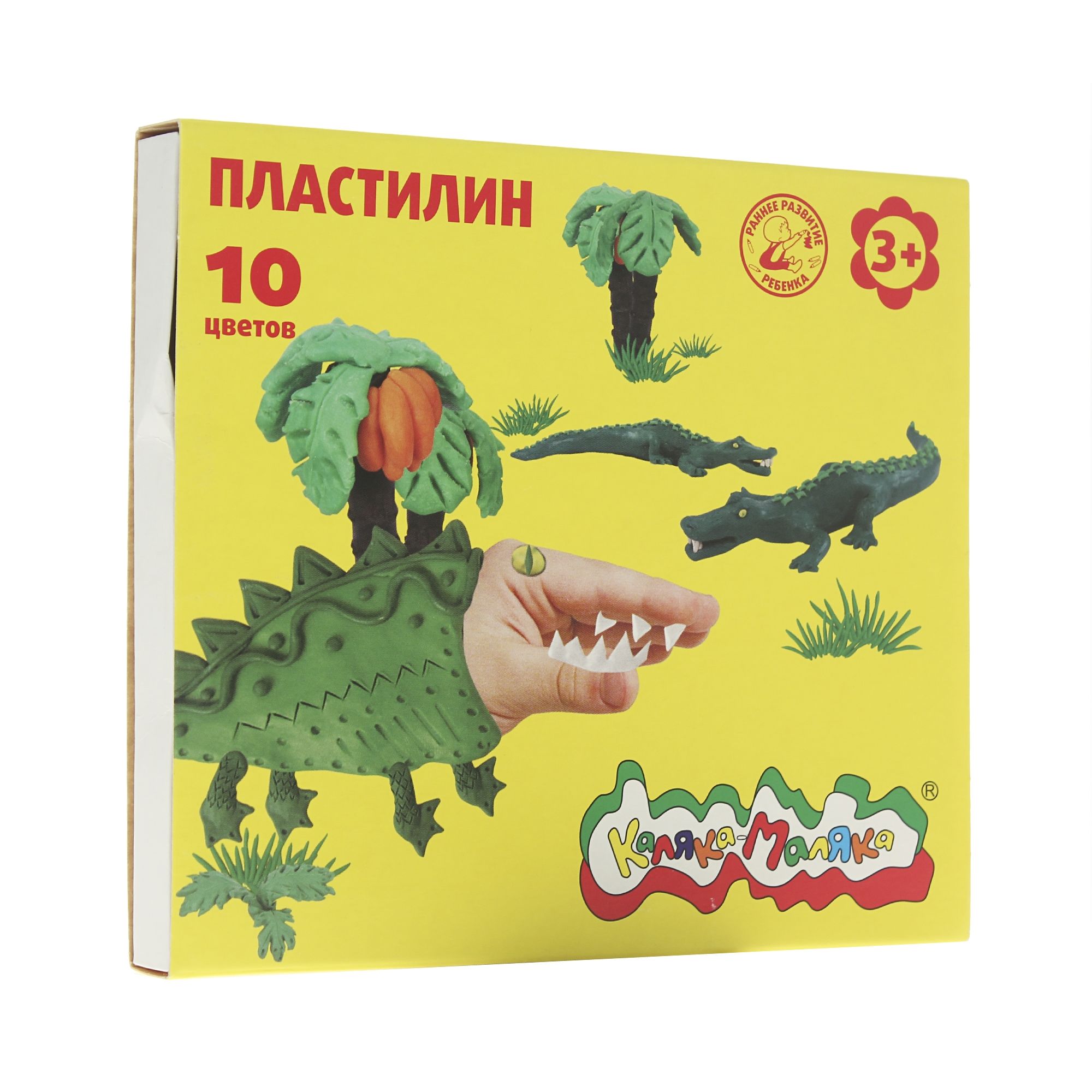 Пластилин "каляка-маляка" ("фарм") 10 цв. 150г. стек