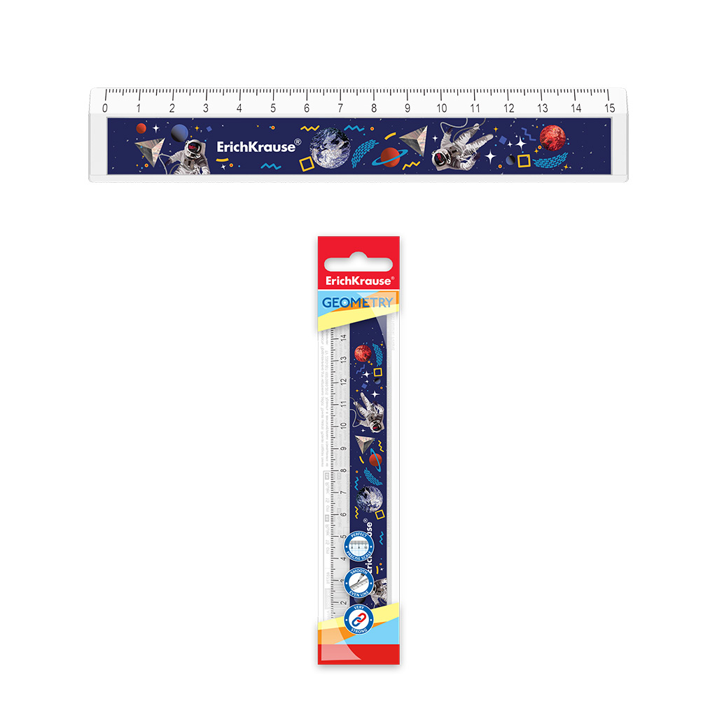 линейка erich krause "cosmonaut" 15см Линейка erich krause "cosmonaut" 15см