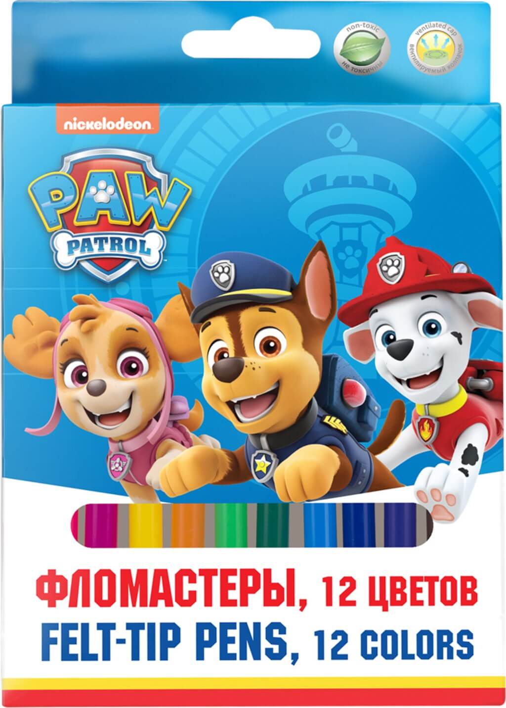 Карандаши цветные "paw patrol" 12цв. шестигран.