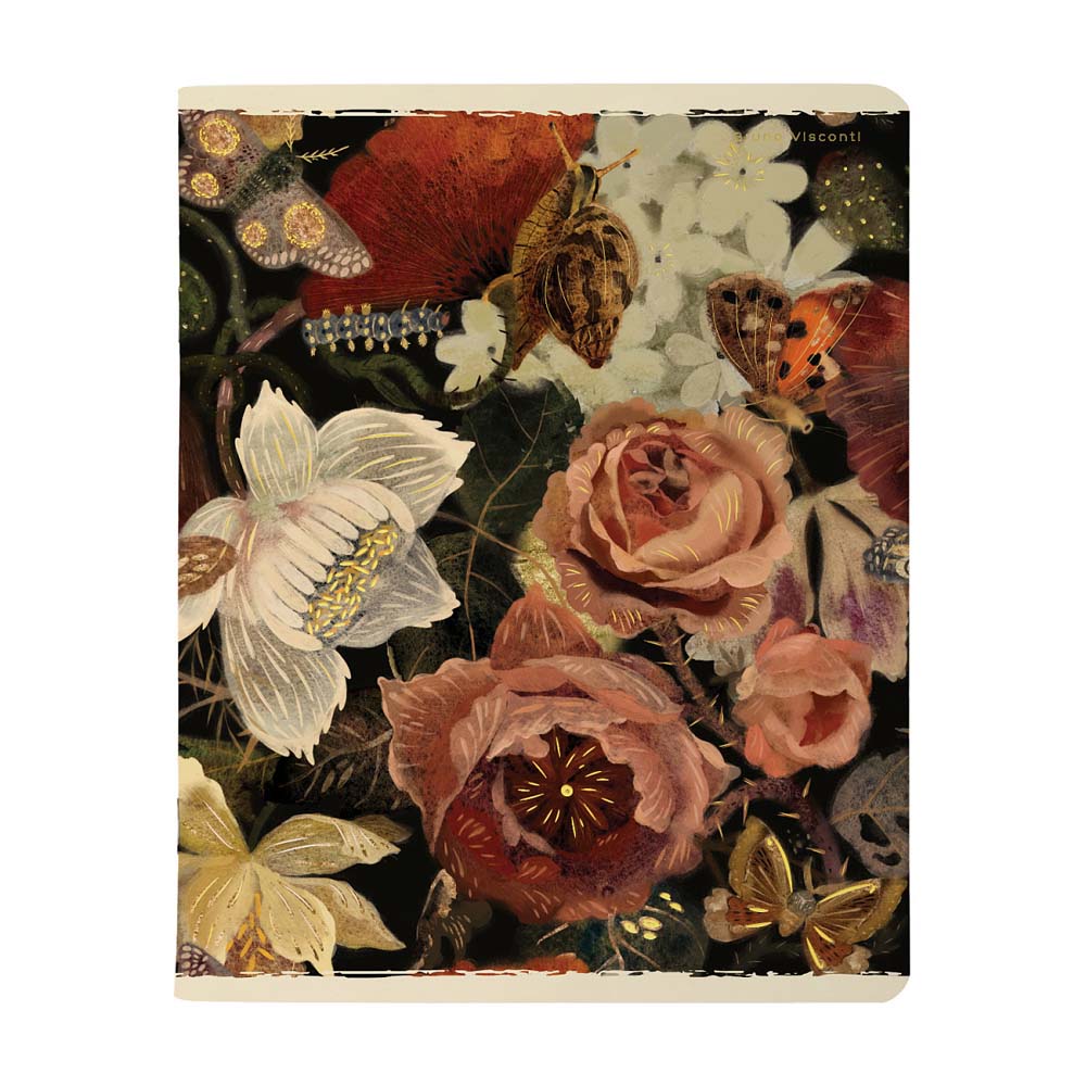 Тетрадь 48л. кл. "bloom flowers" (bruno visconti) б/б,софт тач,фольга,дв.обл.,асс-т