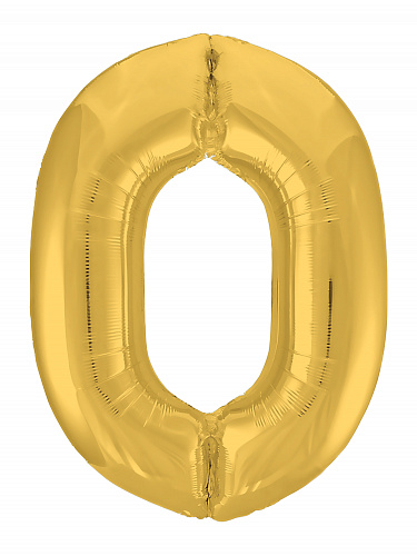 Шар возд. 40'' фольгир. "цифра 0" золото