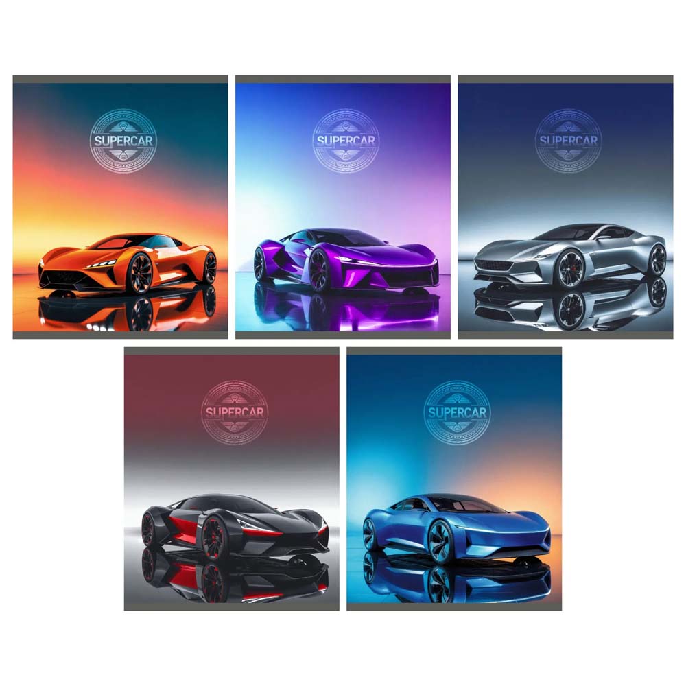 Тетрадь 48л. кл. "super car" (listoff) б/б,глянц.лам.,асс-т