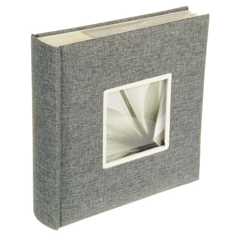 Альбом для фото на 200 ф. 10х15см "классика серый"