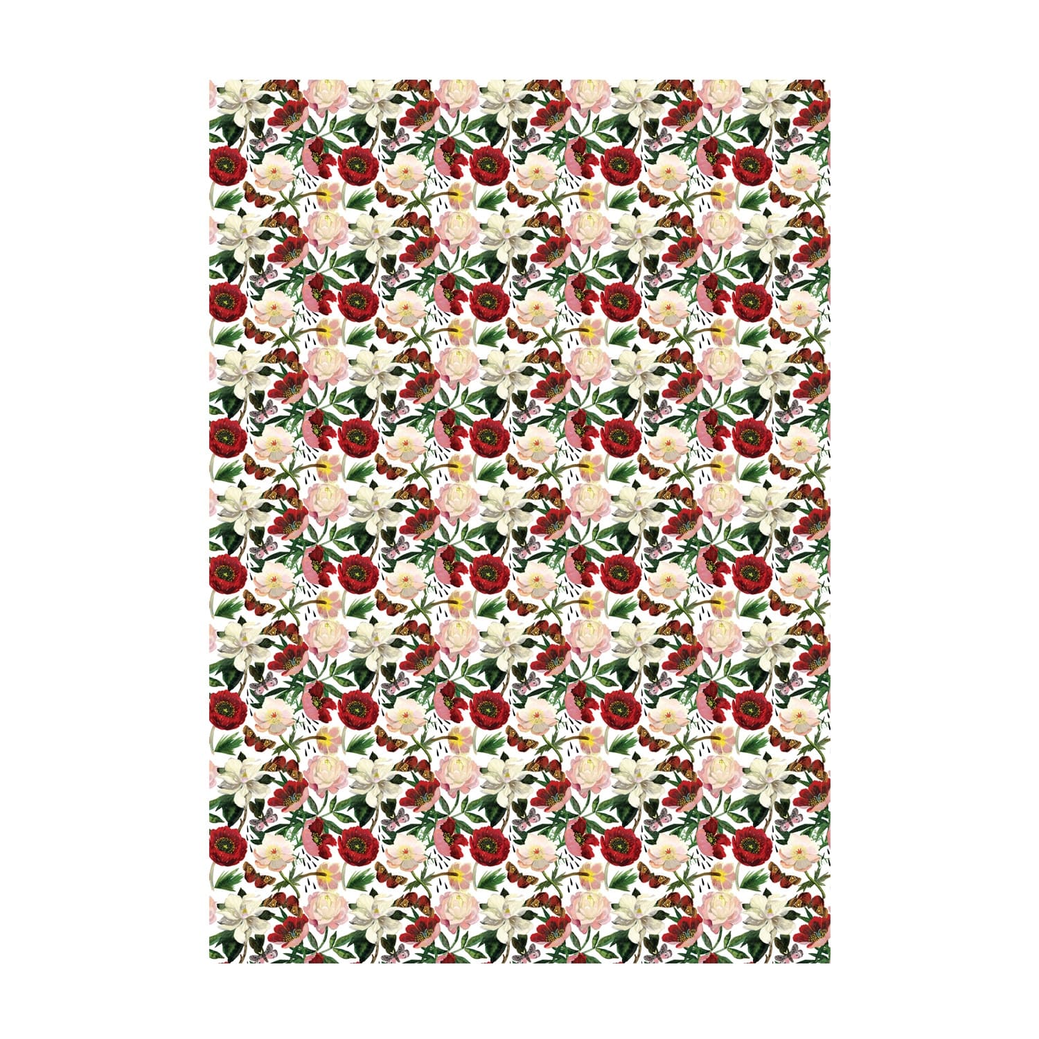 Бумага упаковочная 70х100см "flora. пионы"