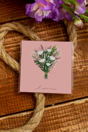 Открытка мини "love"