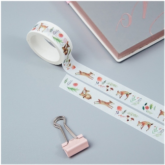 Клейкая лента декор. "cute deer" 1,5смх3м