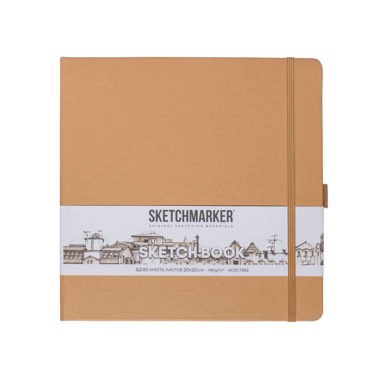 скетчбук 20х20см 80л 140гр "sketchmarker" капучино тв.обл. Скетчбук 20х20см 80л 140гр "sketchmarker" капучино тв.обл.