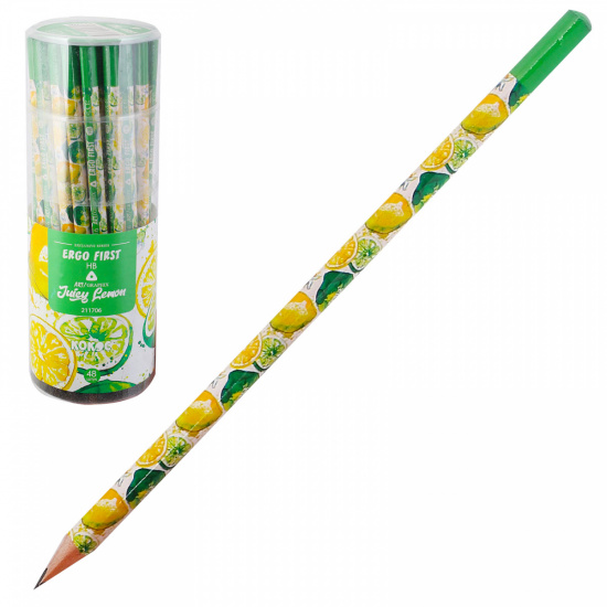 карандаш "ergo first" juicy lemon" hb деревянный трехгранный Карандаш "ergo first" juicy lemon" hb деревянный трехгранный