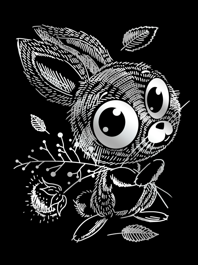 Набор д/творч. гравюра серебр. "котёнок"