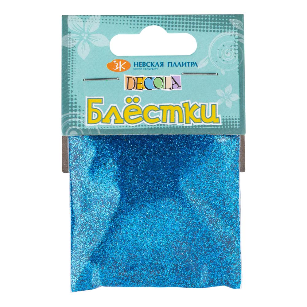 блестки декоративные decola 0,3мм небесно-голубой Блестки декоративные decola 0,3мм небесно-голубой