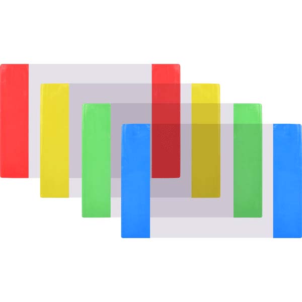 Обложка для дневника и тетради пвх прозр. 120мкм devente "color" (210х346мм) 5шт.