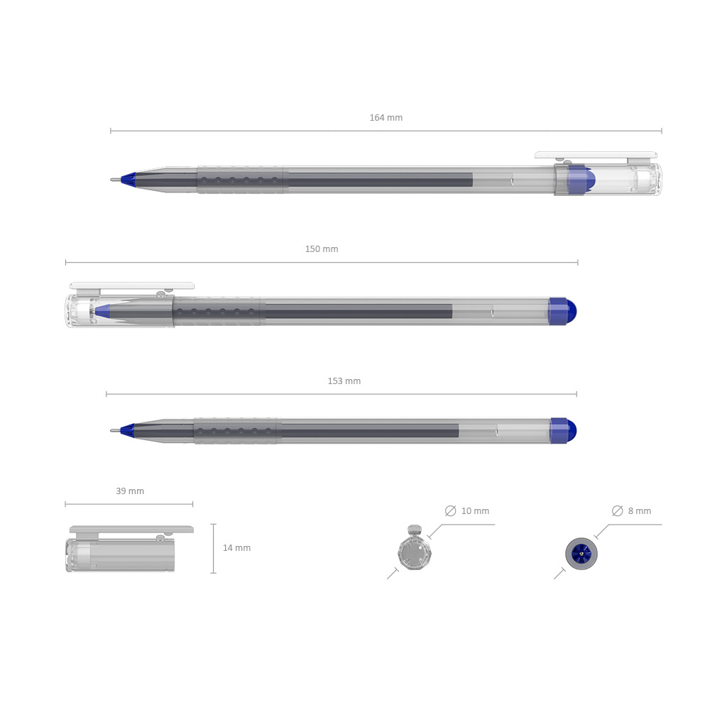 Ручка гел.erich krause "g-round stick classic" синяя 0,5мм