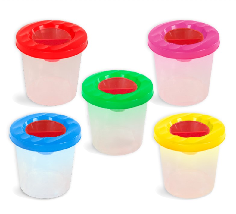 Стакан для кистей "непроливайка" пчёлка с крышкой