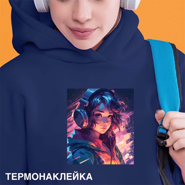 Термонаклейка на ткань devente "music girl" 16,9х18см