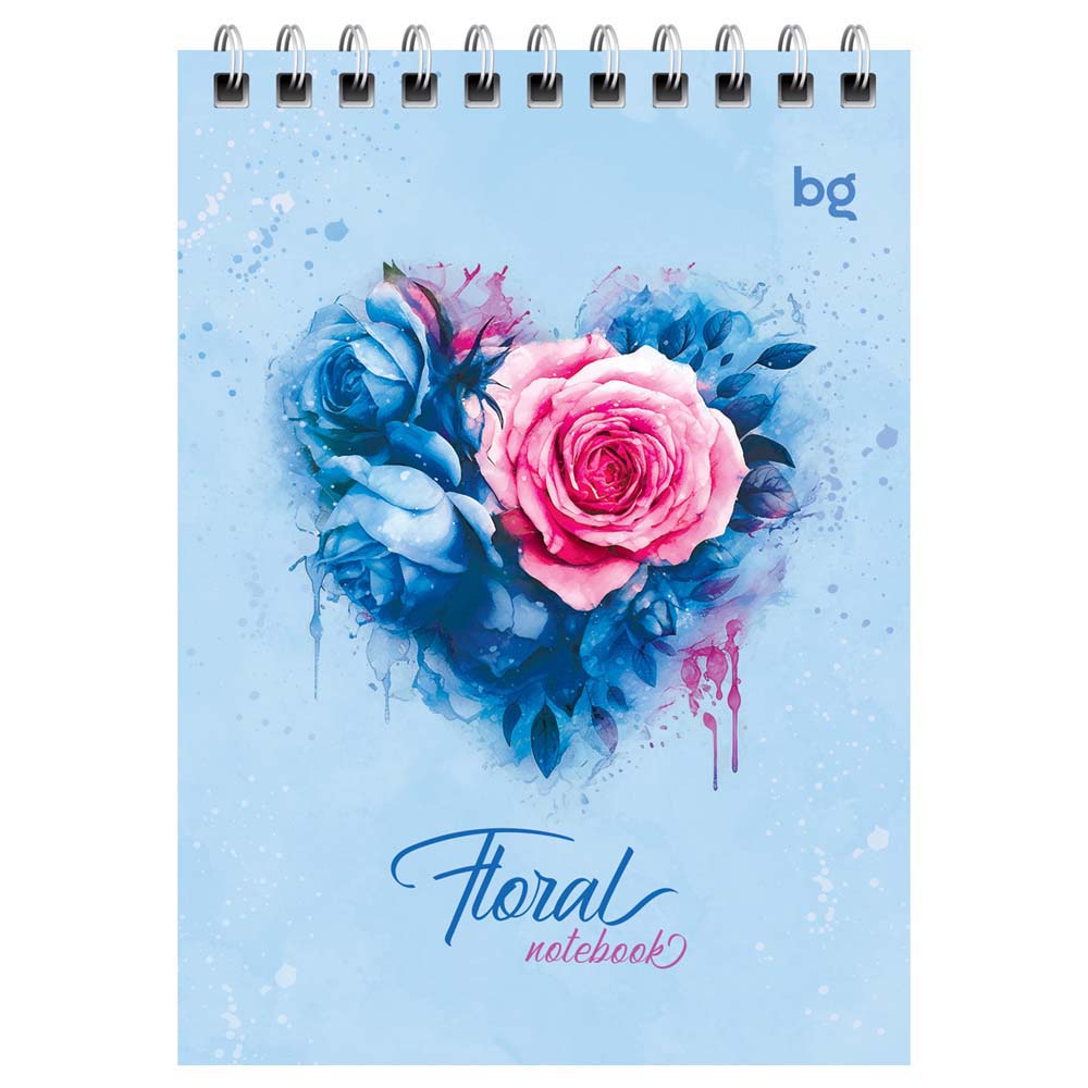 Блокнот а6 гребень 40л. кл. "floral notebok" (bg) асс-т