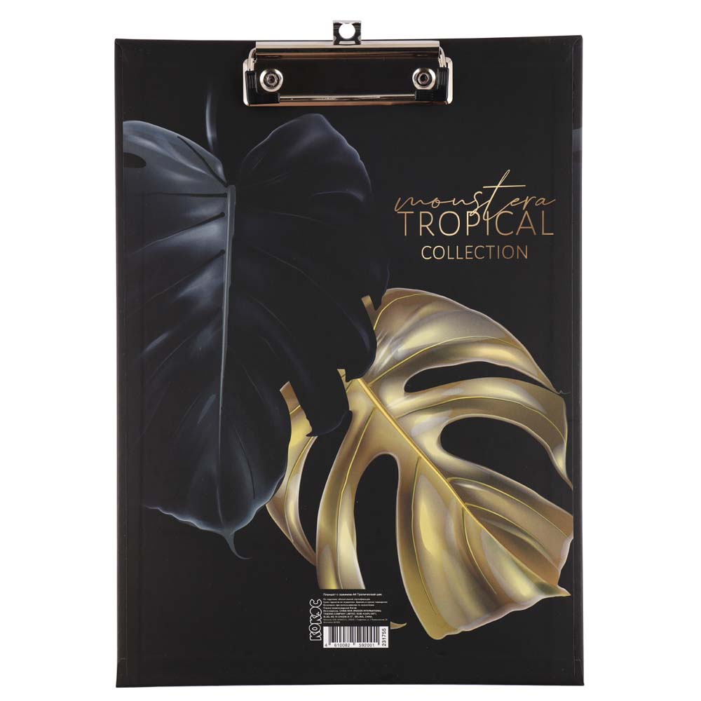 Планшет с прижимом а4 картон ламинир. fiorenzo "тропический шик"