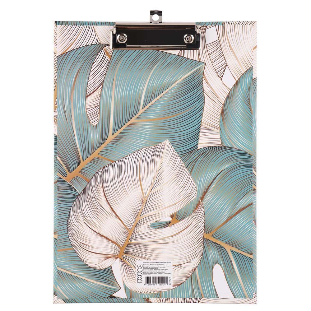 Планшет с прижимом а4 картон ламинир. fiorenzo "тропические листья"