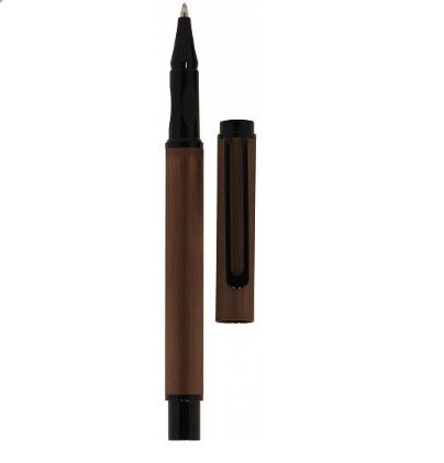 Ручка роллер подар. manzoni "terlano" синяя 0,7мм корп.металл чёрн.