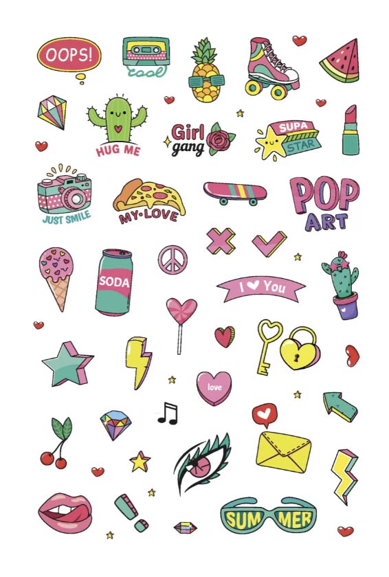 Альбом с наклейками "pink power stickers" белый