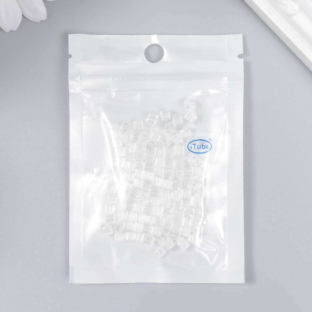 Бисер 6/0 10гр ''кубик прозрачный''