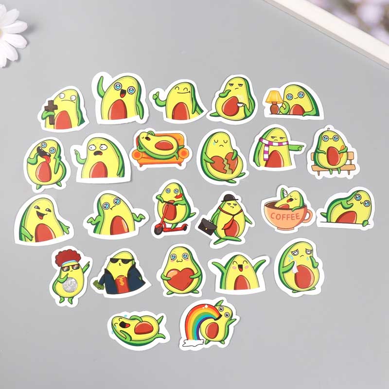 Набор вырубных стикеров "авокадо"