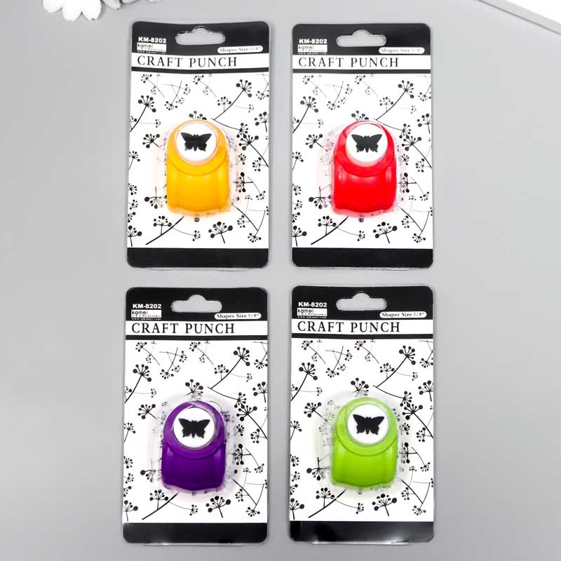 Дырокол фигурный "бабочка" микс 1,5см