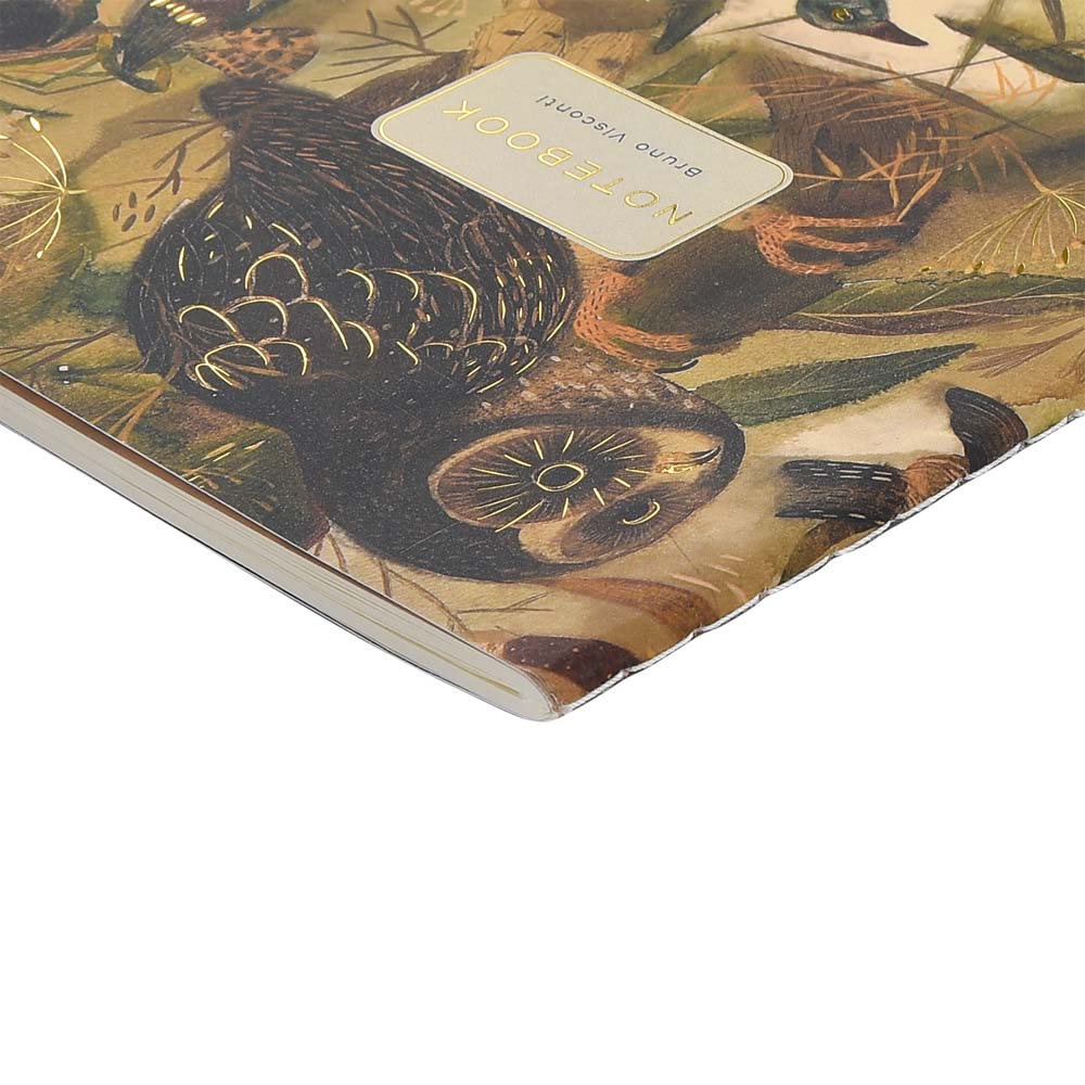 Тетрадь 40л. кл. "fauna. птицы" (bruno visconti) т/б,софт тач,фольга,цветной форзац