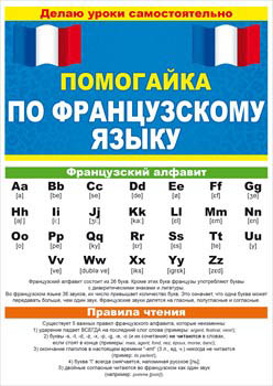 Буклет "помогайка по французскому языку" 588х210мм