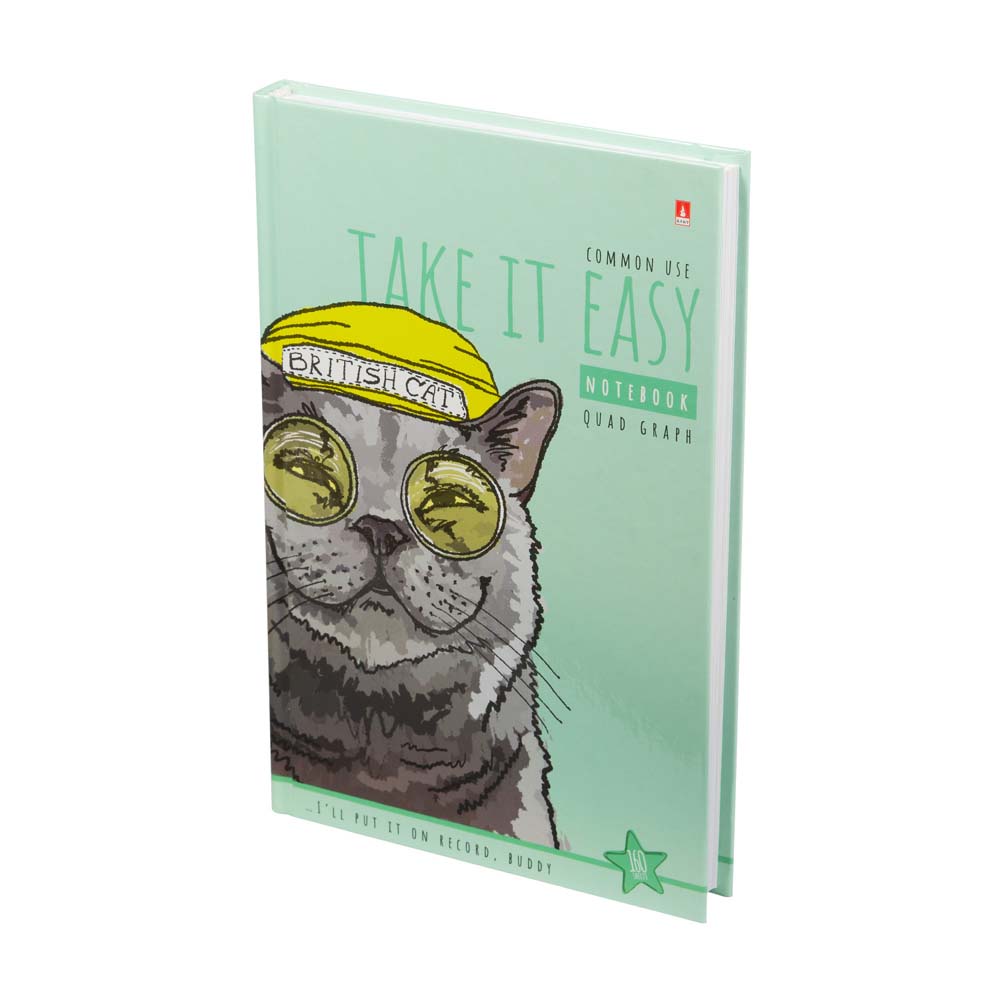 Книжка записная тв.обл. а5 160л. "easy life. коты" (альт)