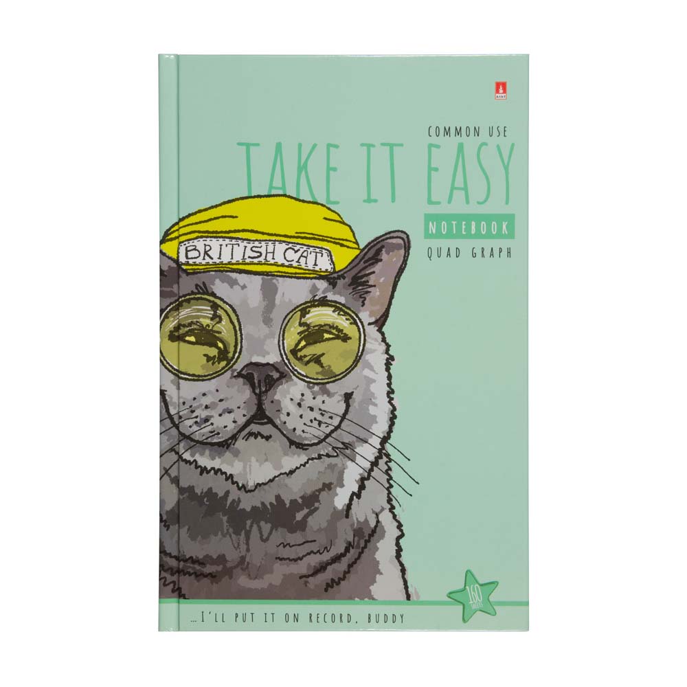 Книжка записная тв.обл. а5 160л. "easy life. коты" (альт)