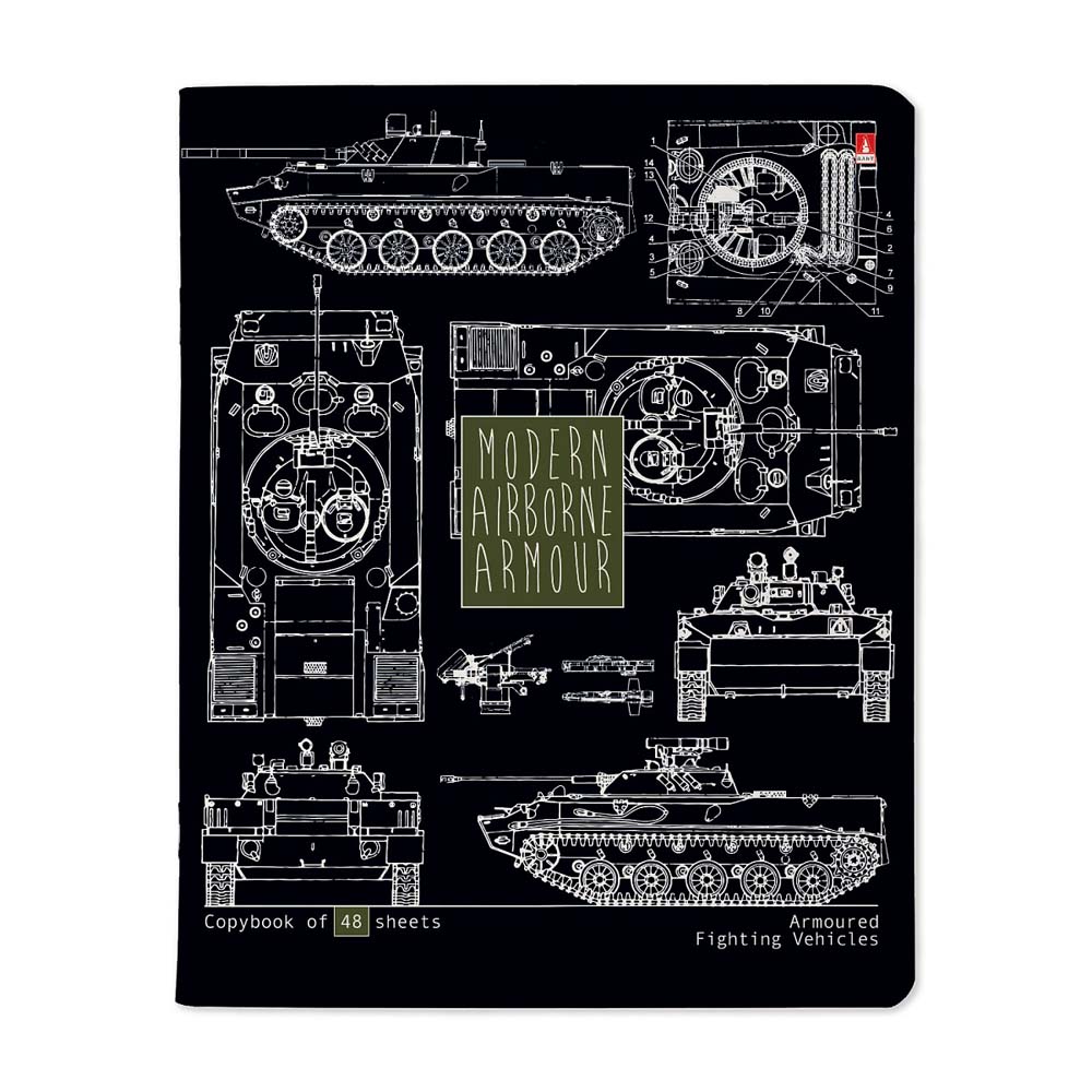 Тетрадь 48 л. кл. "blueprint" (альт) б/б, асс-т