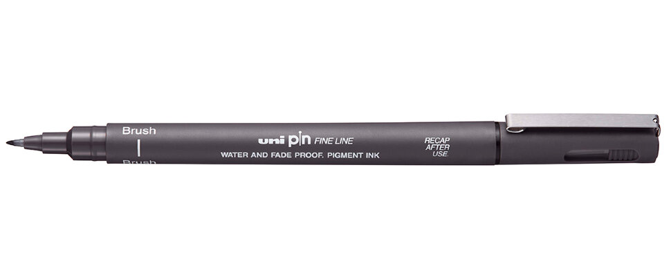 Линер uni pin brush 200s темно-серый