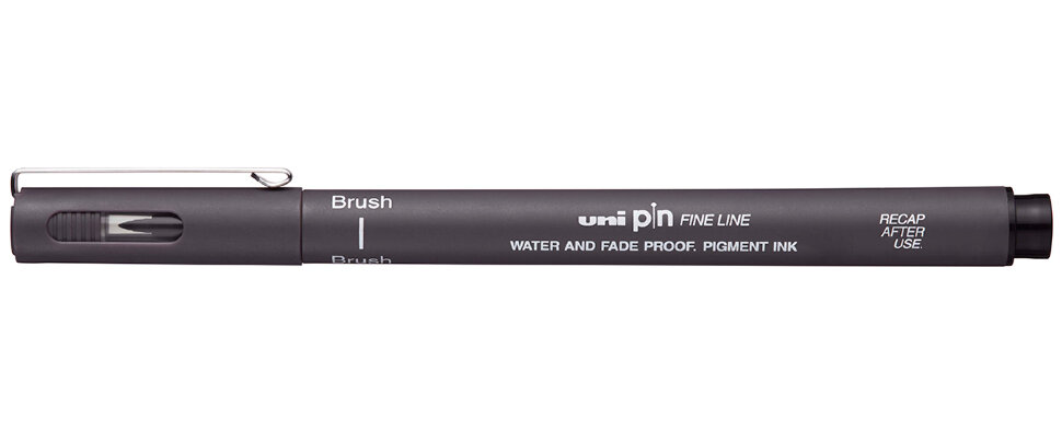 Линер uni pin brush 200s темно-серый