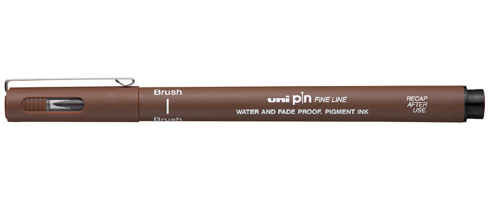 Линер uni pin brush 200s сепия