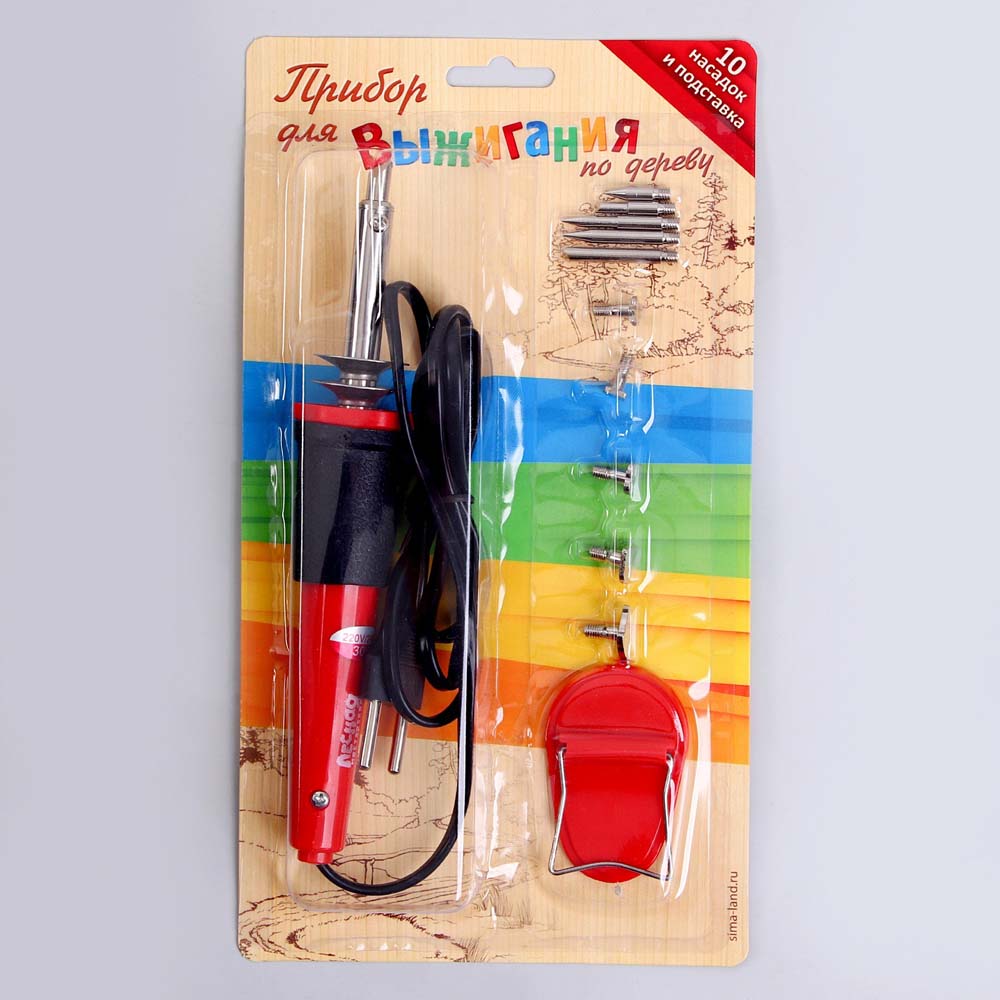 прибор для выжигания 10 насадок+подставка Прибор для выжигания 10 насадок+подставка