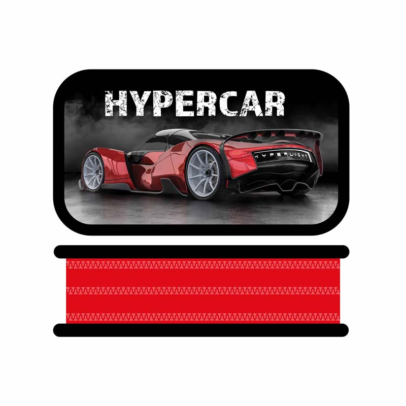 Пенал на 3-х молниях "hypercar" 190х105мм