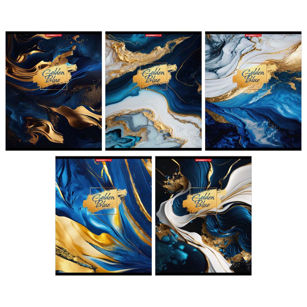 Тетрадь 96л. кл. "golden blue" (академия-холдинг) б/б,софт тач,асс-т