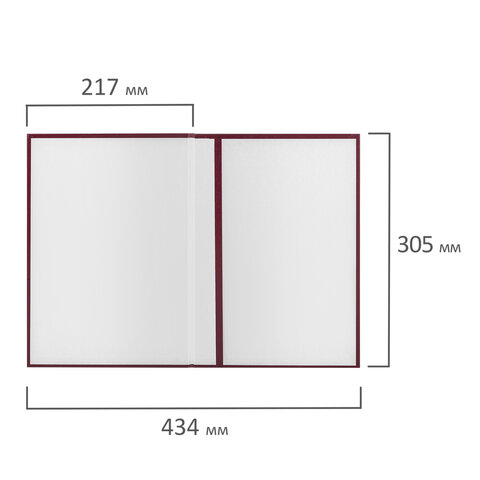 Папка адресная а4 "на подпись" с гербом бордо (ляссе)