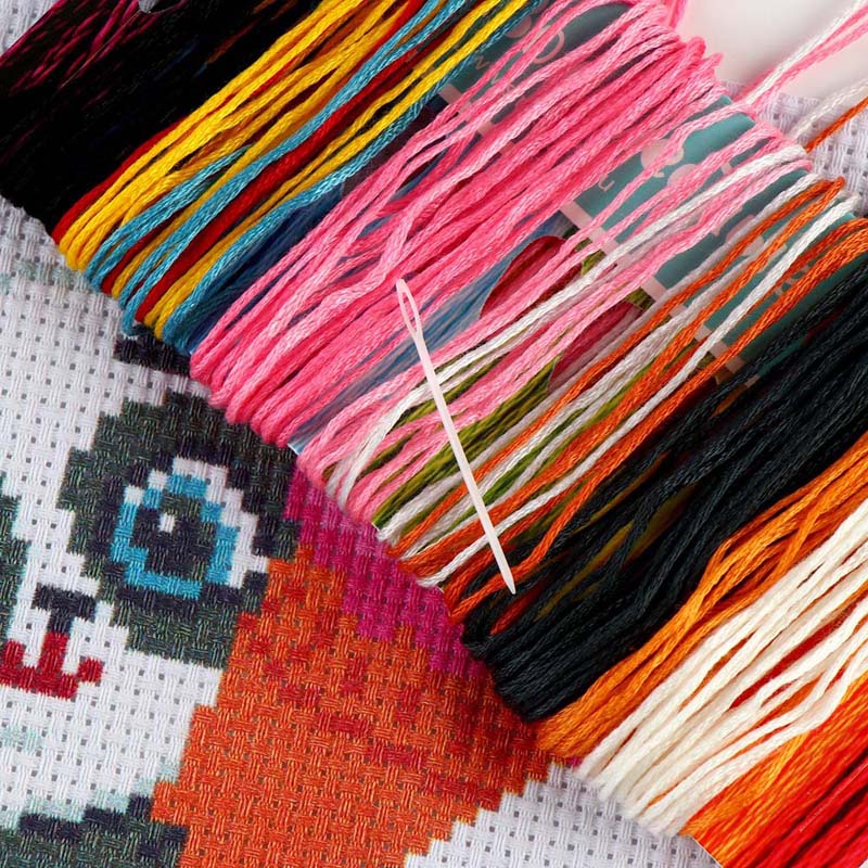 Набор для вышивания "милая панда" 15х15см канва со схемой