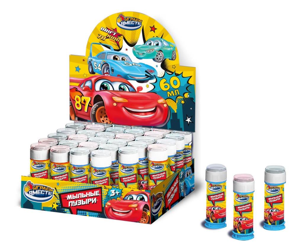Мыльные пузыри 60мл "машинки" (играем вместе)
