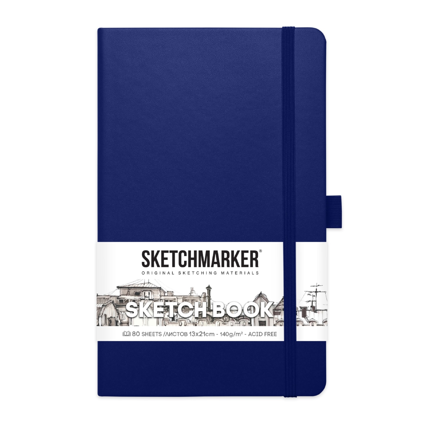 скетчбук 13х21см 80л 140гр "sketchmarker" королевский синий тв.обл. Скетчбук 13х21см 80л 140гр "sketchmarker" королевский синий тв.обл.