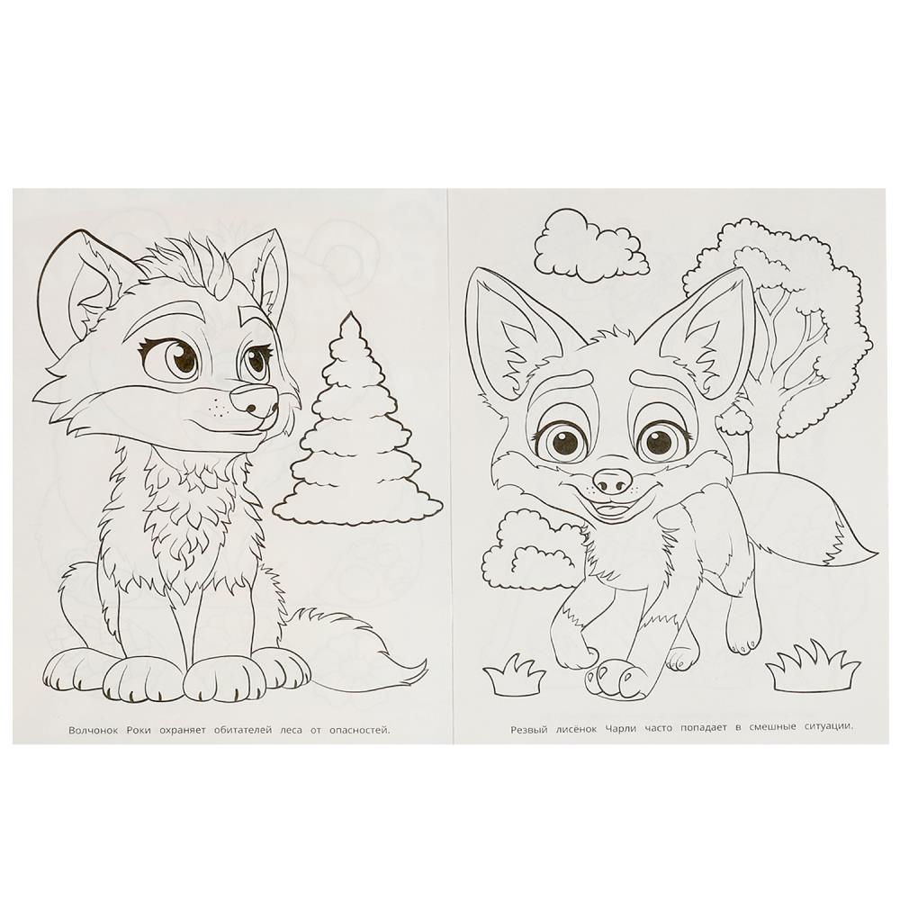 Раскраска бомбическая "кто живёт в лесу?" а4 (умка)